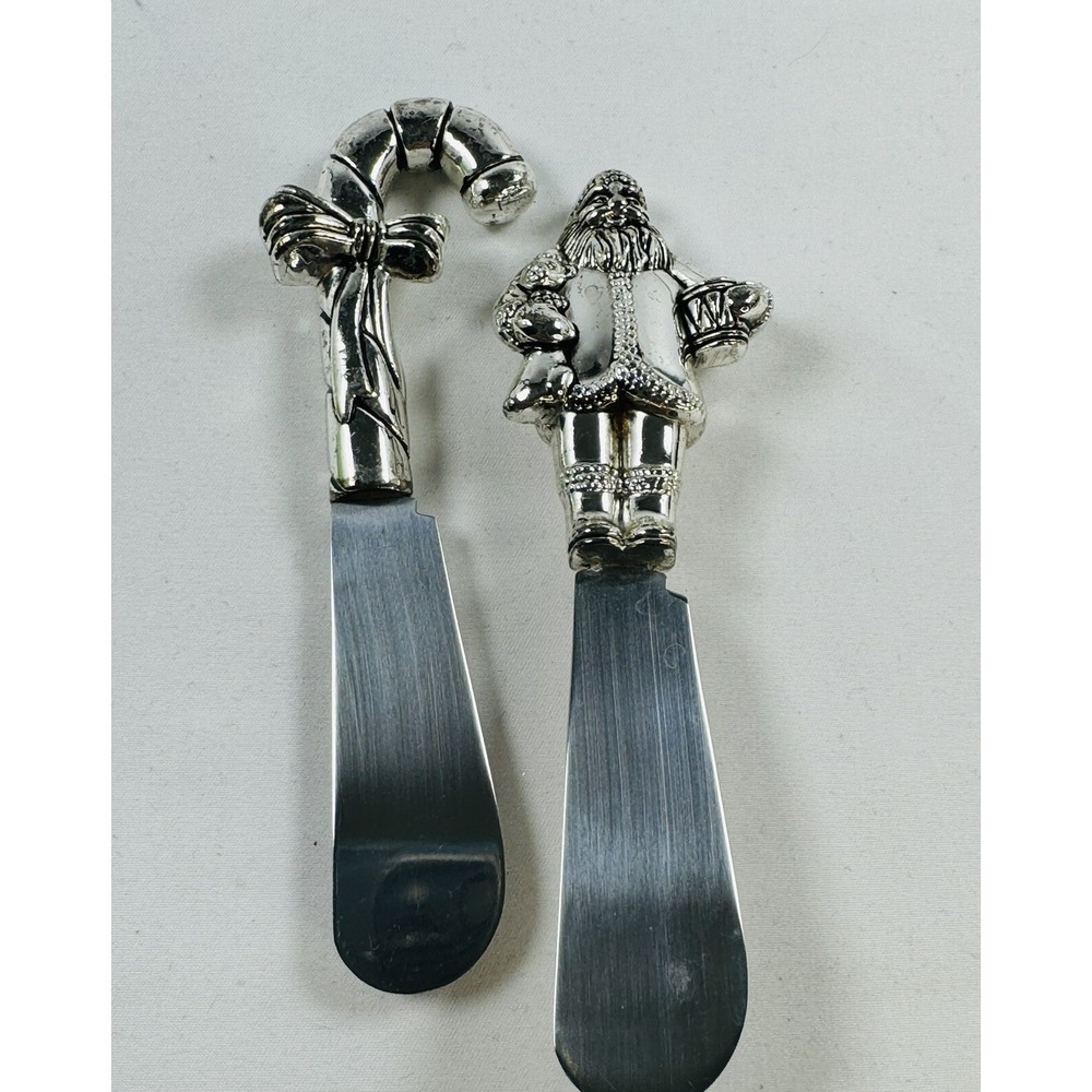 Christmas Tree Shop 2008 Stainless Steel Spreaders set of 2 Cheese/Butter/Jam